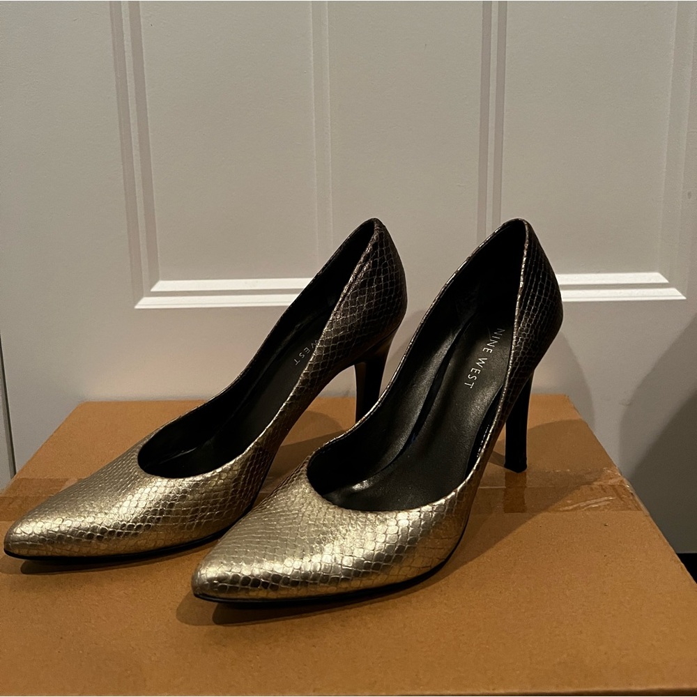 Nine West Faux Snake Skin heels